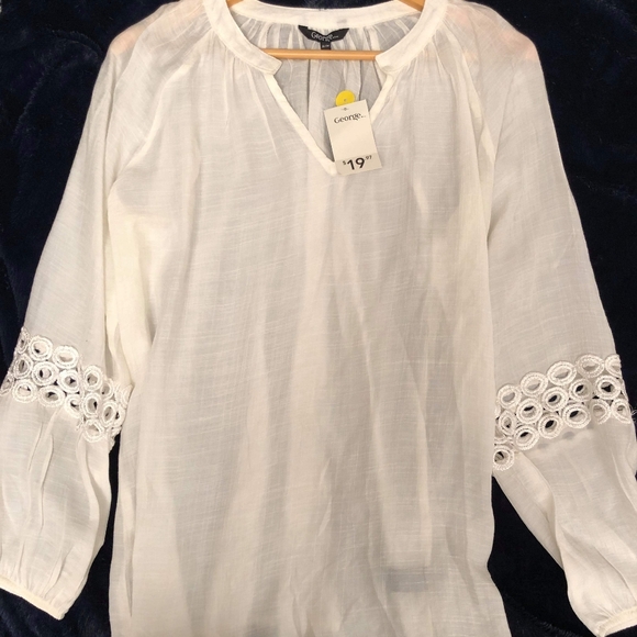 George White Long Sleeves Blouse - Picture 1 of 5